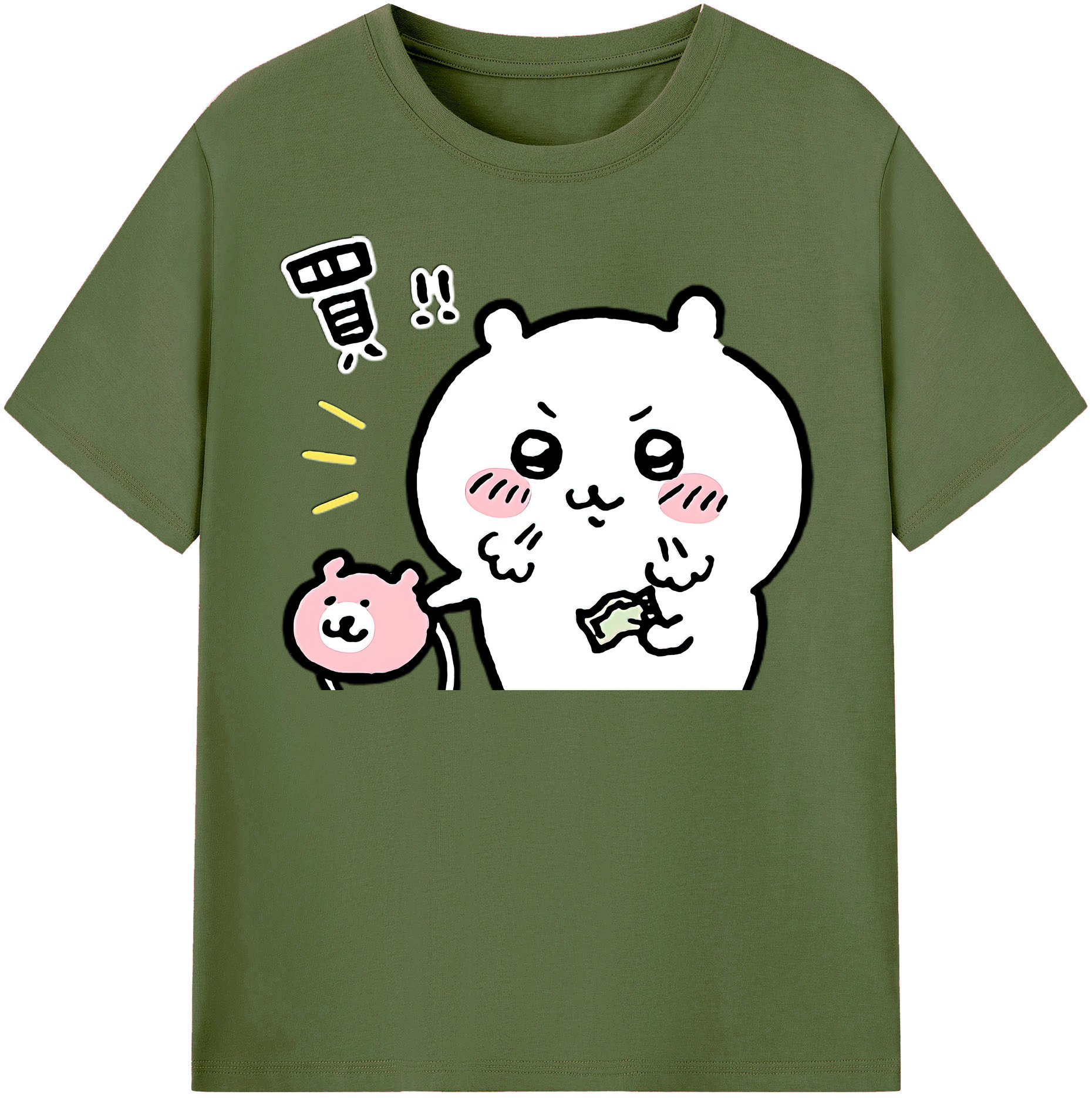（画像用） ちいかわ ちいかわ Chii-kawa chiikawa 綿100％半袖Tシャツ（フロントプリント）